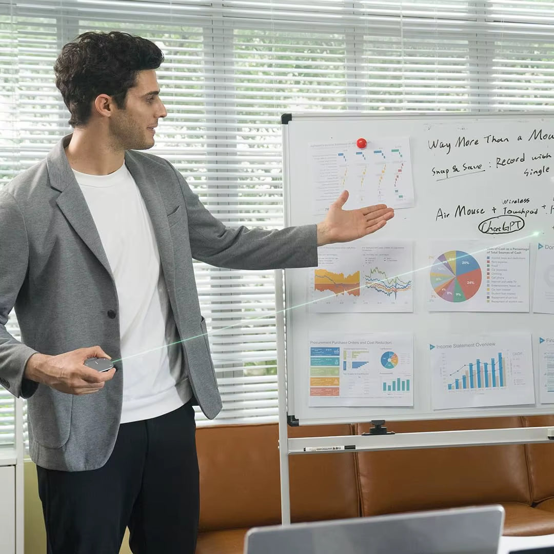 New Detachable Laser Pointer AI Smart Bluetooth Mouse Wireless Touchpad Presenter Remote Voice Recording Deepseek Business Mouse