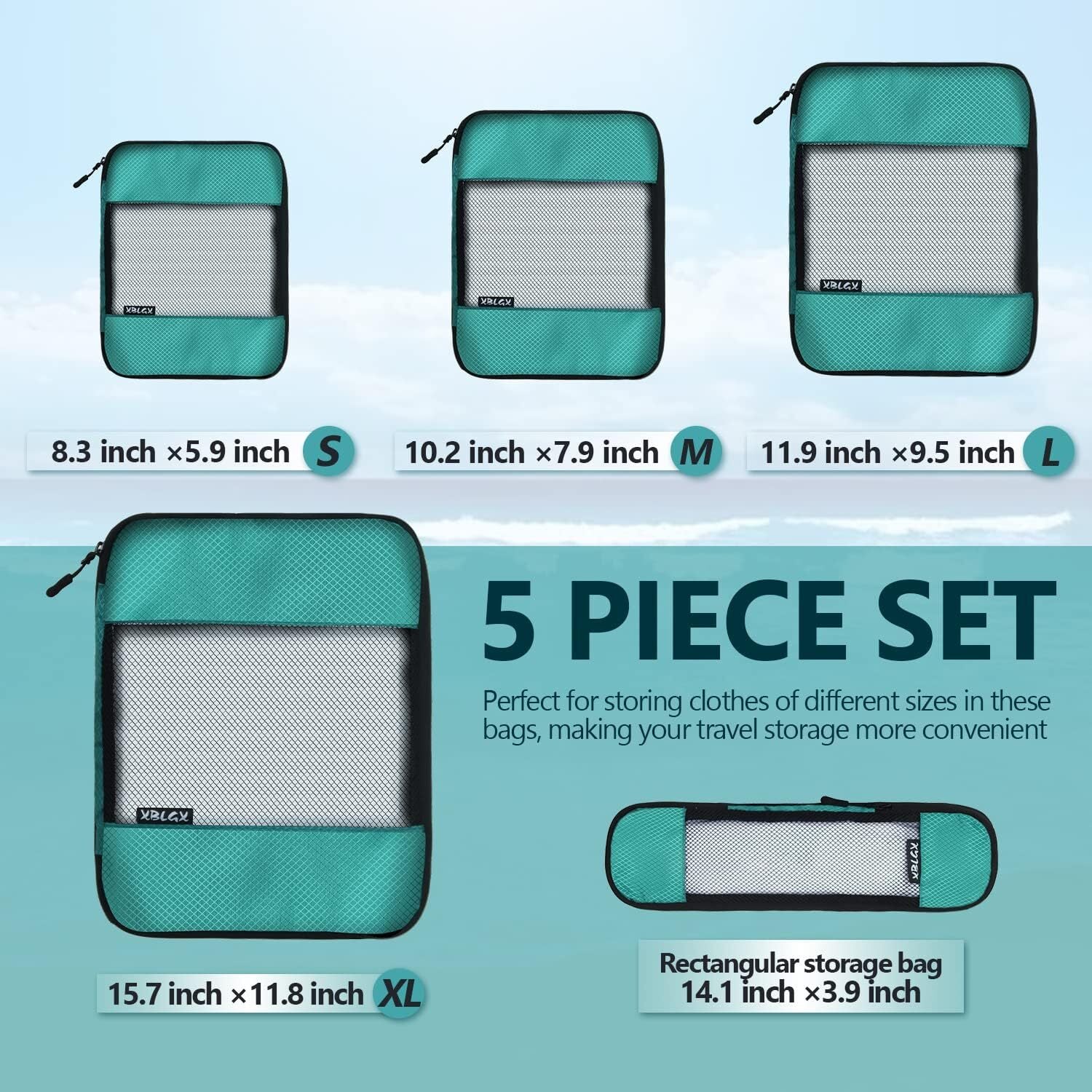 Compression Packing Cubes for Suitcases,5 Set Travel Essentials, Lightweight