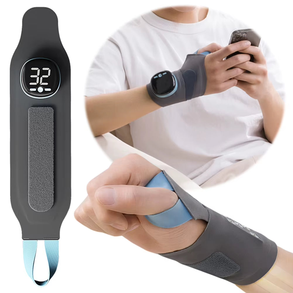EMS Wrist Guard Wrist Support Brace Smart Heating Wrist Support Strap 5 Modes 9 Levels Wrist Compression Brace for Home Office