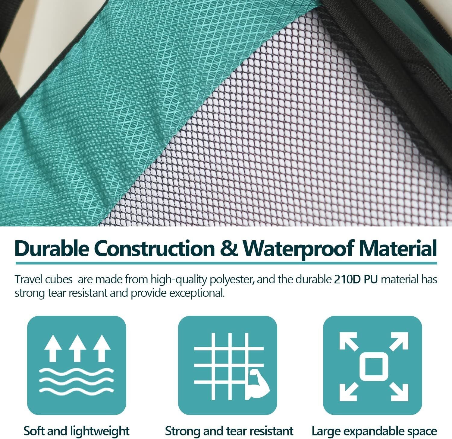 Compression Packing Cubes for Suitcases,5 Set Travel Essentials, Lightweight