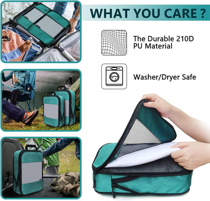 Compression Packing Cubes for Suitcases,5 Set Travel Essentials, Lightweight