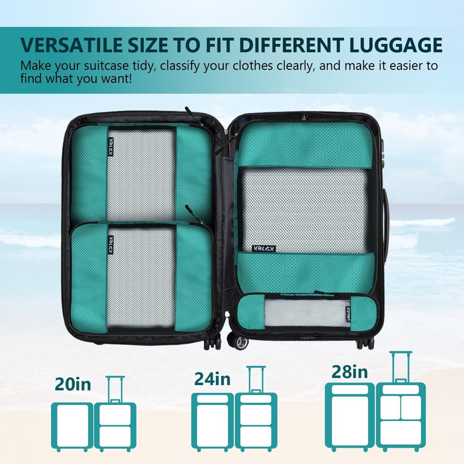 Compression Packing Cubes for Suitcases,5 Set Travel Essentials, Lightweight