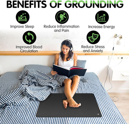 Grounding Mat, Grounding Mat for Bed 23.6 * 35.4. Earth Mat Grounding Pad, Grounding at Home