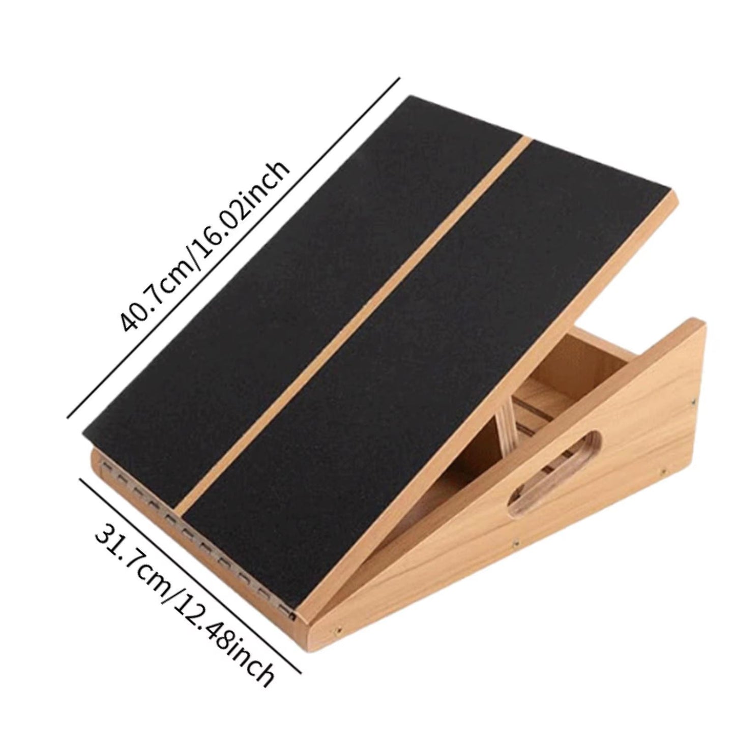 Slant Board Calf Stretcher Sports Wood Sturdy Portable Fitness Foldable anti Slip Surface Workout Yoga Gift Foot Incline Board