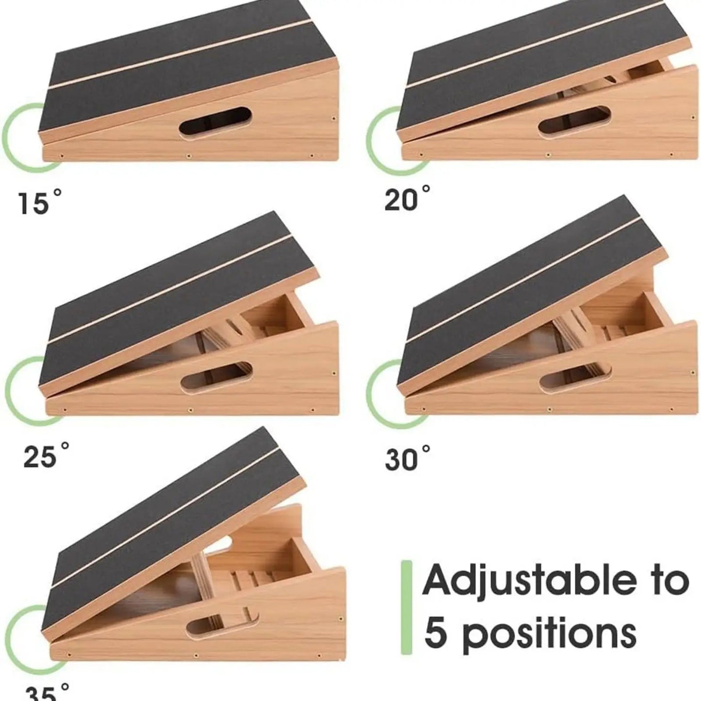 Slant Board Calf Stretcher Sports Wood Sturdy Portable Fitness Foldable anti Slip Surface Workout Yoga Gift Foot Incline Board