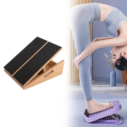 Slant Board Calf Stretcher Sports Wood Sturdy Portable Fitness Foldable anti Slip Surface Workout Yoga Gift Foot Incline Board