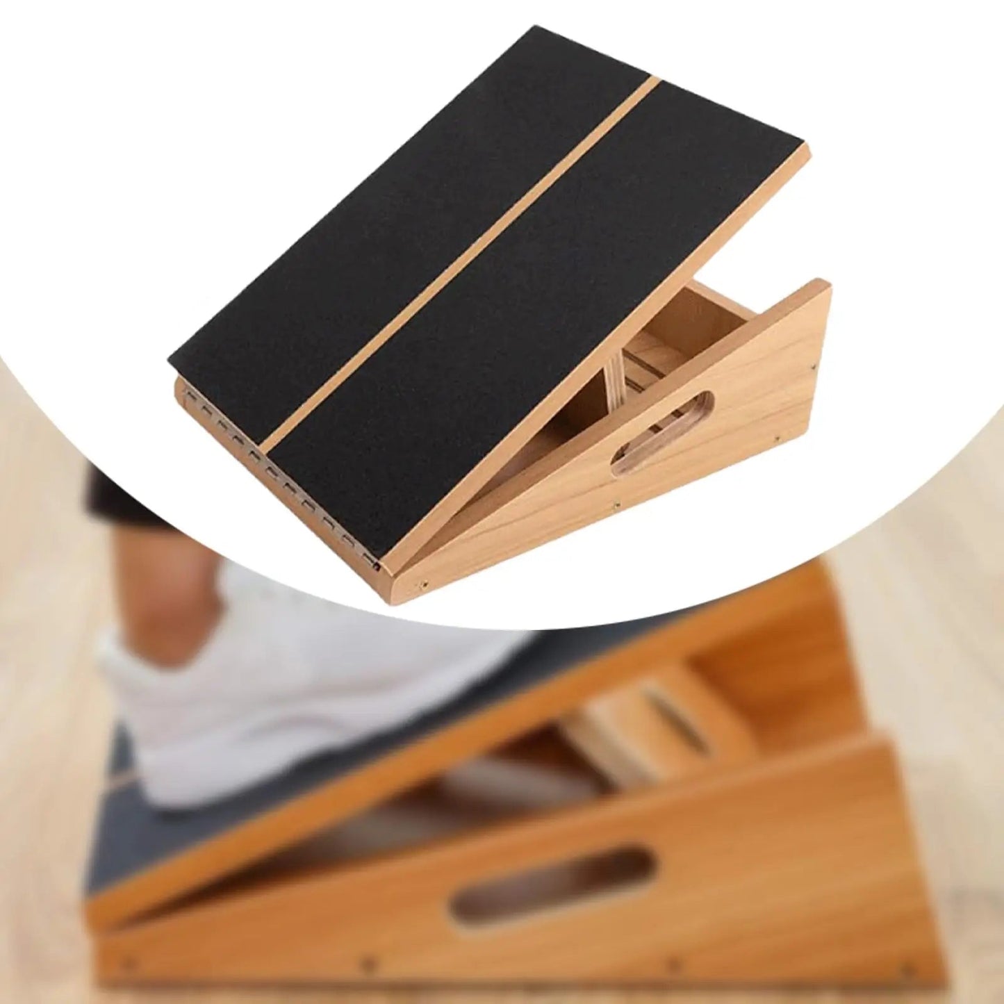 Slant Board Calf Stretcher Sports Wood Sturdy Portable Fitness Foldable anti Slip Surface Workout Yoga Gift Foot Incline Board
